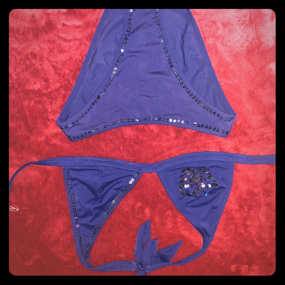 Beaded and sequined swim suit!